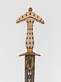 Dagger with Sheath, Steel, nephrite, gold, rubies, emeralds, silver-gilt, leather, Hilt, Indian, Mughal; blade, Turkish or Indian