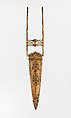 Dagger (Katar) and Sheath, Steel, leather, gold, Indian, Mughal