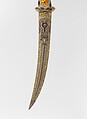 Dagger with Scabbard, Steel, copper, nephrite, agate, gemstones, colored stones, gold, silver, blade and scabbard, Turkish; hilt, probably Indian