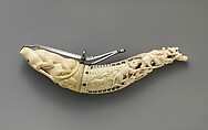 Priming Flask, Ivory, steel, pigment, resin, Indian