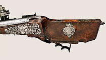 Wheellock Gun, Steel, wood, German, Dingolfing, Bavaria