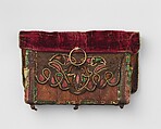 Powder Charge Container, Ivory, leather, textile, silver, niello, Caucasian