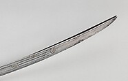 Saber, Steel, horn, gold, hilt, Turkish or North African; blade, Iranian