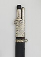 Saber and Dart with Scabbard, Steel, silver, gold, wood, leather, copper-silver alloy (niello), Mounts and scabbard, Turkish; blade, European