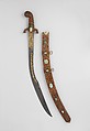 Sword (Kilij) with Scabbard, Steel, wood, turquoise, coral, emerald, gold, Turkish