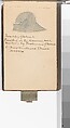 Memorandum Book Showing Colored Sketches Mostly of European Helmets, William Burges (1827–1881), Paper, leather, silver, British