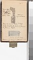Memorandum Book Showing Colored Sketches Mostly of European Helmets, William Burges (1827–1881), Paper, leather, silver, British