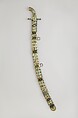 Scimitar with Scabbard, Steel, copper alloy (brass), silver, wood, gold, jade, turquoise, copper, Hilt and scabbard, Turkish; Blade, Iranian