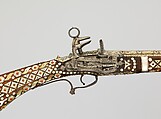 Miquelet Gun, Wood, steel, brass, niello, silver, mother-of-pearl, coral, turquoise, sapphire, ruby, Balkan
