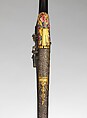 Flintlock Gun, Steel, ebony, gold, enamel, rubies, emeralds, textile, Indian, Sindh (now Pakistan); lock, British