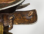 Saddle, Wood, bone (staghorn), bark, leather, textile, iron, pigment, Turkish