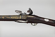 Flintlock Blunderbuss, Steel, wood, silver, gold, copper alloy, Indian, Mysore, Srirangapatna