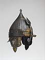 Helmet, Steel, iron, gold, silver, copper alloy, Turkish, probably Istanbul