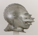 Close-Helmet for the Field, Steel, leather, German, Nuremberg
