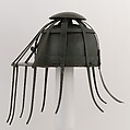 Spider Helmet, Steel, pigment, textile, British or French