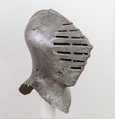 Tournament Helm, Steel, copper alloy, Anglo-Flemish