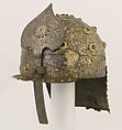 Burgonet in Oriental Fashion, Steel, gold, bronze, glass, German, probably Augsburg