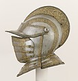 Closed Burgonet, Steel, gold, Italian