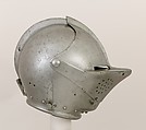 Close-Helmet for the Tournament on Foot, Steel, leather, textile, Possibly German, Dresden; or Swedish, Stockholm