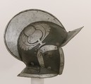 Burgonet for the Guard of the Counts Khevenhüller zu Aichelberg, Steel, lead, paint, leather, German