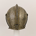 Close-Helmet of Vicenzo I Gonzaga (1562–1612), Duke of Mantua, Steel, gold, silver, Italian, Milan