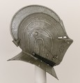 Close Helmet for the Field, Steel, gold, leather, French
