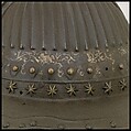 Pikeman's Helmet, Steel, lacquer, gold, brass, Dutch or Flemish, later modified in Japan