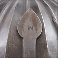 Lobster-Tail Burgonet (Zischägge), Steel, gold, brass, leather, textile, German