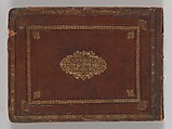 Album of Tournaments and Parades in Nuremberg, Pen and ink, watercolor, gold and silver washes; paper bound in gold-tooled leather, German, Nuremberg