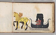 Album of Tournaments and Parades in Nuremberg, Pen and ink, watercolor, gold and silver washes; paper bound in gold-tooled leather, German, Nuremberg