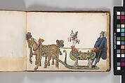 Album of Tournaments and Parades in Nuremberg, Pen and ink, watercolor, gold and silver washes; paper bound in gold-tooled leather, German, Nuremberg