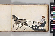Album of Tournaments and Parades in Nuremberg, Pen and ink, watercolor, gold and silver washes; paper bound in gold-tooled leather, German, Nuremberg