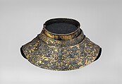 Armor of Henry II, King of France (reigned 1547–59), Part of the decoration design by Jean Cousin the Elder (French, Souci (?) ca. 1490–ca. 1560 Paris (?)), Steel, gold, silver, leather, textile, French, possibly Paris