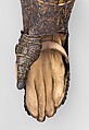 Armor of Henry II, King of France (reigned 1547–59), Part of the decoration design by Jean Cousin the Elder (French, Souci (?) ca. 1490–ca. 1560 Paris (?)), Steel, gold, silver, leather, textile, French, possibly Paris