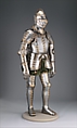 Field and Tournament Armor 
of Johann Wilhelm (1530–1573), 
Duke of Saxe-Weimar, Attributed to Anton Peffenhauser (German, Augsburg, 1525–1603), Steel, gold, brass, textile, leather, German, Augsburg