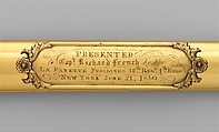 Sword and Scabbard of Captain Richard French (1792–1854), Ames Manufacturing Company (American, Chicopee, Massachusetts, 1834–1935), Gold, brass, steel, American, Chicopee, Massachusetts