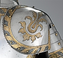 Field and Tournament Armor 
of Johann Wilhelm (1530–1573), 
Duke of Saxe-Weimar, Attributed to Anton Peffenhauser (German, Augsburg, 1525–1603), Steel, gold, brass, textile, leather, German, Augsburg