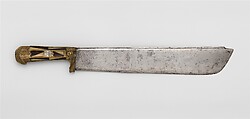 Hunting Knife, Hans Sumersperger  Austrian, Steel, copper alloy, wood, bone, mother-of-pearl, Austrian, Hall