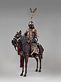 Ceremonial Armors for Man (<i>Dingjia</i>) and Horse, Steel, gold, silver, velvet, satin, iron, coral, malachite, turquoise, crystal, silk, cotton, brass, pearls, marten, feathers (kingfisher), paper, lacquer, Chinese