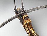 Pellet and Bolt Crossbow, Steel, wood (cherry, mahogany), staghorn, ivory (probably elephant), Northern Italian or French, probably Savoy
