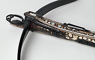 Crossbow, Steel, wood (Indian rosewood), staghorn, mother-of-pearl, probably British, possibly London