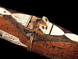 Crossbow of Count Ulrich V of Württemberg (1413–1480), Attributed to Heinrich Heid von Winterthur (probably Swiss, active Stuttgart, recorded 1453–1460), Wood (European hornbeam), horn, animal sinew, staghorn, birch bark, iron alloy, copper alloy, pigment, German, probably Stuttgart