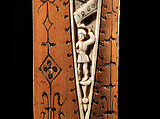 Crossbow of Count Ulrich V of Württemberg (1413–1480), Attributed to Heinrich Heid von Winterthur (probably Swiss, active Stuttgart, recorded 1453–1460), Wood (European hornbeam), horn, animal sinew, staghorn, birch bark, iron alloy, copper alloy, pigment, German, probably Stuttgart