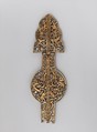 Frontal Plate from a Shaffron (Horse's Head Defense), Iron, gold, silver, Tibetan