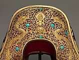 Equestrian Equipment Made for Yuthok Tashi Dundrup (g.yu thog bkra shis don grub, 1906–1983), Copper alloy, iron, gold, turquoise, wood, leather, textile, Tibetan, Derge
