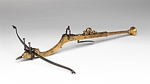 Small Pellet Crossbow in the 16th-Century Style, Steel, copper alloy, gold, probably French, possibly Paris