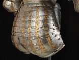 Portions of a Costume Armor, Kolman Helmschmid (German, Augsburg 1471–1532), Steel, copper alloy, gold, German, Augsburg