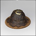 Two Shield Bosses (Umbos), Iron, copper alloy, gold, Western European, Langobardic