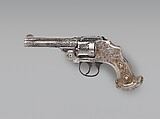Smith and Wesson .38 Caliber Safety Third Model Double-Action Revolver, serial no. 83097, with Case, Smith & Wesson (American, established 1852), Steel, silver, enamel, nickel, wood, leather, copper alloy, gold, American, Springfield, Massachusetts and New York