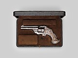 Smith and Wesson .38 Caliber Safety Third Model Double-Action Revolver, serial no. 83097, with Case, Smith & Wesson (American, established 1852), Steel, silver, enamel, nickel, wood, leather, copper alloy, gold, American, Springfield, Massachusetts and New York